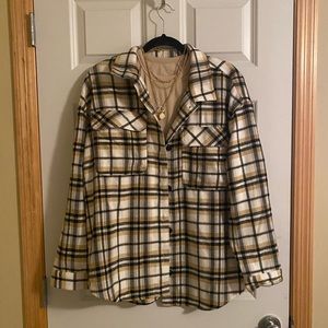 Plaid shirt jacket (shacket)